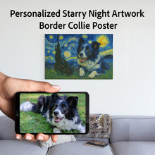 Load image into Gallery viewer, Personalized Starry Night Artwork Border Collie Pre-framed Canvas Poster-Home Decor-Border Collie,Dog Art,Dog Dad Gifts,Dog Memorial Gifts,Dog Mom Gifts,Home Decor,Personalize Artwork-1