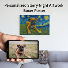 Load image into Gallery viewer, Personalized Starry Night Artwork Boxer Dog Pre-framed Canvas Poster-Home Decor-Boxer,Dog Art,Dog Dad Gifts,Dog Memorial Gifts,Dog Mom Gifts,Home Decor,Personalize Artwork-1