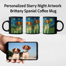 Load image into Gallery viewer, Personalized Starry Night Artwork Brittany Spaniel Coffee Mug-Mug-Brittany Spaniel,Dog Dad Gifts,Dog Memorial Gifts,Dog Mom Gifts,Mugs,Personalize Artwork-1