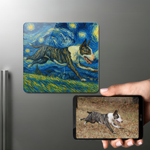 Load image into Gallery viewer, Personalized Starry Night Artwork — Bull Terrier Fridge Magnet-Home Decor-Bull Terrier,Dog Dad Gifts,Dog Memorial Gifts,Dog Mom Gifts,Home Decor,Personalize Artwork-1