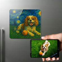 Load image into Gallery viewer, Personalized Starry Night Artwork — Cavalier King Charles Fridge Magnet-Home Decor-Cavalier King Charles Spaniel,Dog Dad Gifts,Dog Memorial Gifts,Dog Mom Gifts,Home Decor,Personalize Artwork-1