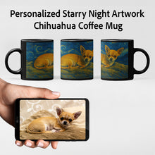 Load image into Gallery viewer, Personalized Starry Night Artwork Chihuahua Coffee Mug-Mug-Chihuahua,Dog Dad Gifts,Dog Memorial Gifts,Dog Mom Gifts,Mugs,Personalize Artwork-1