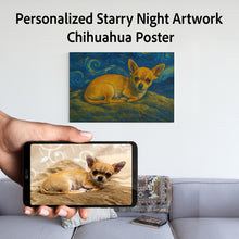 Load image into Gallery viewer, Personalized Starry Night Artwork Chihuahua Pre-framed Canvas Poster-Home Decor-Chihuahua,Dog Art,Dog Dad Gifts,Dog Memorial Gifts,Dog Mom Gifts,Home Decor,Personalize Artwork-Square - 8" x 8"-7