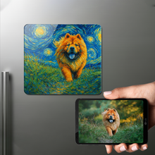 Load image into Gallery viewer, Personalized Starry Night Artwork — Chow Chow Fridge Magnet-Home Decor-Chow Chow,Dog Dad Gifts,Dog Memorial Gifts,Dog Mom Gifts,Home Decor,Personalize Artwork-1