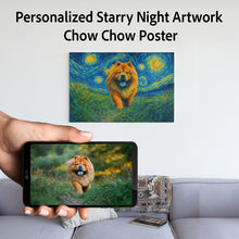 Load image into Gallery viewer, Personalized Starry Night Artwork Chow Chow Pre-framed Canvas Poster-Home Decor-Chow Chow,Dog Art,Dog Dad Gifts,Dog Memorial Gifts,Dog Mom Gifts,Home Decor,Personalize Artwork-Square - 8&quot; x 8&quot;-7