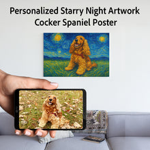 Load image into Gallery viewer, Personalized Starry Night Artwork Cocker Spaniel Pre-framed Canvas Poster-Home Decor-Cocker Spaniel,Dog Art,Dog Dad Gifts,Dog Memorial Gifts,Dog Mom Gifts,Home Decor,Personalize Artwork-1