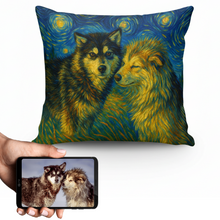 Load image into Gallery viewer, Personalized Starry Night Artwork Custom Alaskan Malamute Pillowcase-Home Decor-Alaskan Malamute,Dog Dad Gifts,Dog Memorial Gifts,Dog Mom Gifts,Home Decor,Personalize Artwork,Pillows-1