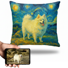 Load image into Gallery viewer, Personalized Starry Night Artwork Custom American Eskimo Dog Pillowcase-Home Decor-American Eskimo Dog,Dog Dad Gifts,Dog Memorial Gifts,Dog Mom Gifts,Home Decor,Personalize Artwork,Pillows-1