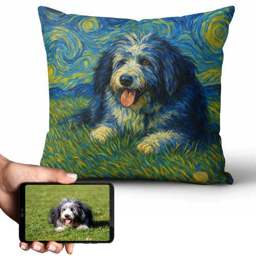 Personalized Starry Night Artwork Custom Bearded Collie Pillowcase-Home Decor-Bearded Collie,Dog Dad Gifts,Dog Memorial Gifts,Dog Mom Gifts,Home Decor,Personalize Artwork,Pillows-12