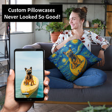 Load image into Gallery viewer, Personalized Starry Night Artwork Custom Bearded Collie Pillowcase-Home Decor-Bearded Collie,Dog Dad Gifts,Dog Memorial Gifts,Dog Mom Gifts,Home Decor,Personalize Artwork,Pillows-3