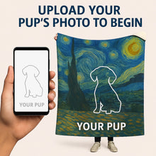 Load image into Gallery viewer, Personalized Starry Night Artwork Custom Bichon Frise Blanket-Blanket-Bichon Frise,Blankets,Dog Dad Gifts,Dog Memorial Gifts,Dog Mom Gifts,Home Decor,Personalize Artwork-8