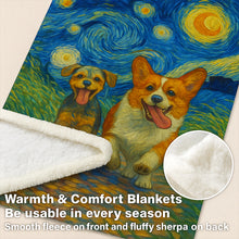 Load image into Gallery viewer, Personalized Starry Night Artwork Custom Bull Terrier Blanket-Blanket-Blankets,Bull Terrier,Dog Dad Gifts,Dog Memorial Gifts,Dog Mom Gifts,Home Decor,Personalize Artwork-5