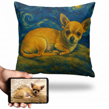 Load image into Gallery viewer, Personalized Starry Night Artwork Custom Chihuahua Pillowcase-Home Decor-Chihuahua,Dog Dad Gifts,Dog Memorial Gifts,Dog Mom Gifts,Home Decor,Personalize Artwork,Pillows-1