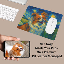 Load image into Gallery viewer, Personalized Starry Night Artwork Custom Dog Leather Mousepad-Personalized Dog Gifts-Dog Dad Gifts,Dog Mom Gifts,Home Decor,Mouse Pad,Personalize Artwork-3