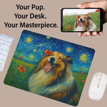Load image into Gallery viewer, Personalized Starry Night Artwork Custom Dog Leather Mousepad-Personalized Dog Gifts-Dog Dad Gifts,Dog Mom Gifts,Home Decor,Mouse Pad,Personalize Artwork-4