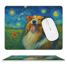 Load image into Gallery viewer, Personalized Starry Night Artwork Custom Dog Leather Mousepad-Personalized Dog Gifts-Dog Dad Gifts,Dog Mom Gifts,Home Decor,Mouse Pad,Personalize Artwork-7