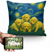 Load image into Gallery viewer, Personalized Starry Night Artwork Custom Labrador Pillowcase-Home Decor-Dog Dad Gifts,Dog Memorial Gifts,Dog Mom Gifts,Home Decor,Labrador,Personalize Artwork,Pillows-1