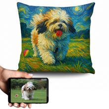 Load image into Gallery viewer, Personalized Starry Night Artwork Custom Lhasa Apso Pillowcase-Home Decor-Dog Dad Gifts,Dog Memorial Gifts,Dog Mom Gifts,Home Decor,Lhasa Apso,Personalize Artwork,Pillows-1