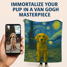 Load image into Gallery viewer, Personalized Starry Night Artwork Custom Dog Blanket-Personalized Dog Gifts-Blankets,Dog Dad Gifts,Dog Memorial Gifts,Dog Mom Gifts,Home Decor,Personalize Artwork,Personalized-3