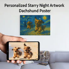 Load image into Gallery viewer, Personalized Starry Night Artwork Dachshund Pre-framed Canvas Poster-Personalized Dog Gifts-Dachshund,Dog Art,Dog Dad Gifts,Dog Memorial Gifts,Dog Mom Gifts,Home Decor,Personalize Artwork-Square - 8" x 8"-7