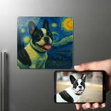 Load image into Gallery viewer, Personalized Starry Night Artwork — French Bulldog Fridge Magnet-Home Decor-Dog Dad Gifts,Dog Memorial Gifts,Dog Mom Gifts,French Bulldog,Home Decor,Personalize Artwork-1