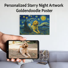 Load image into Gallery viewer, Personalized Starry Night Artwork Goldendoodle Pre-framed Canvas Poster-Home Decor-Dog Art,Dog Dad Gifts,Dog Memorial Gifts,Dog Mom Gifts,Goldendoodle,Home Decor,Personalize Artwork-1