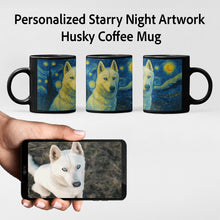 Load image into Gallery viewer, Personalized Starry Night Artwork Husky Coffee Mug-Mug-Dog Dad Gifts,Dog Memorial Gifts,Dog Mom Gifts,Mugs,Personalize Artwork,Siberian Husky-8