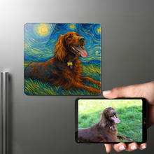 Load image into Gallery viewer, Personalized Starry Night Artwork — Irish Setter Fridge Magnet-Home Decor-Dog Dad Gifts,Dog Memorial Gifts,Dog Mom Gifts,Home Decor,Irish Setter,Personalize Artwork-1