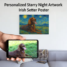Load image into Gallery viewer, Personalized Starry Night Artwork Irish Setter Pre-framed Canvas Poster-Home Decor-Dog Art,Dog Dad Gifts,Dog Memorial Gifts,Dog Mom Gifts,Home Decor,Irish Setter,Personalize Artwork-8