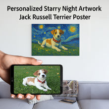 Load image into Gallery viewer, Personalized Starry Night Artwork Jack Russell Terrier Pre-framed Canvas Poster-Home Decor-Dog Art,Dog Dad Gifts,Dog Memorial Gifts,Dog Mom Gifts,Home Decor,Jack Russell Terrier,Personalize Artwork-Square - 8" x 8"-7