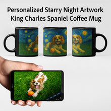Load image into Gallery viewer, Personalized Starry Night Artwork King Charles Spaniel Coffee Mug-Mug-Cavalier King Charles Spaniel,Dog Dad Gifts,Dog Memorial Gifts,Dog Mom Gifts,Mugs,Personalize Artwork-8