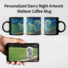 Load image into Gallery viewer, Personalized Starry Night Artwork Maltese Coffee Mug-Mug-Dog Dad Gifts,Dog Memorial Gifts,Dog Mom Gifts,Maltese,Mugs,Personalize Artwork-1