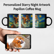 Load image into Gallery viewer, Personalized Starry Night Artwork Papillon Coffee Mug-Mug-Dog Dad Gifts,Dog Memorial Gifts,Dog Mom Gifts,Mugs,Papillon,Personalize Artwork-8