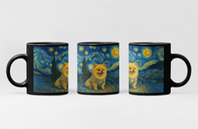 Load image into Gallery viewer, Personalized Starry Night Artwork Pomeranian Coffee Mug-Mug-Dog Dad Gifts,Dog Memorial Gifts,Dog Mom Gifts,Mugs,Personalize Artwork,Pomeranian-2