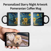 Load image into Gallery viewer, Personalized Starry Night Artwork Pomeranian Coffee Mug-Mug-Dog Dad Gifts,Dog Memorial Gifts,Dog Mom Gifts,Mugs,Personalize Artwork,Pomeranian-8