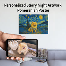 Load image into Gallery viewer, Personalized Starry Night Artwork Pomeranian Pre-framed Canvas Poster-Home Decor-Dog Art,Dog Dad Gifts,Dog Memorial Gifts,Dog Mom Gifts,Home Decor,Personalize Artwork,Pomeranian-1