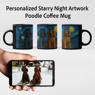 Personalized Starry Night Artwork Poodle Coffee Mug 360x