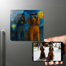 Load image into Gallery viewer, Personalized Starry Night Artwork — Poodle Fridge Magnet-Home Decor-Dog Dad Gifts,Dog Memorial Gifts,Dog Mom Gifts,Home Decor,Personalize Artwork,Poodle-1