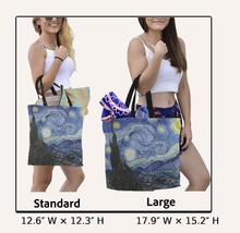 Load image into Gallery viewer, Personalized Starry Night Artwork Custom Dog Canvas Tote Bags-Personalized Dog Gifts-Accessories,Bags,Dog Mom Gifts,Personalize Artwork-4