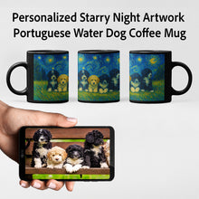 Load image into Gallery viewer, Personalized Starry Night Artwork Portuguese Water Dog Coffee Mug-Mug-Dog Dad Gifts,Dog Memorial Gifts,Dog Mom Gifts,Mugs,Personalize Artwork,Portuguese Water Dog-1