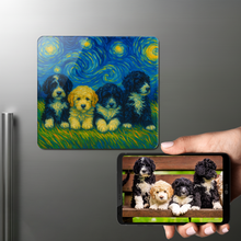 Load image into Gallery viewer, Personalized Starry Night Artwork — Portuguese Water Dog Fridge Magnet-Home Decor-Dog Dad Gifts,Dog Memorial Gifts,Dog Mom Gifts,Home Decor,Personalize Artwork,Portuguese Water Dog-1