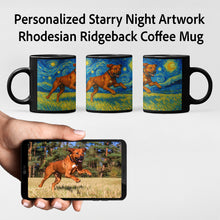 Load image into Gallery viewer, Personalized Starry Night Artwork Rhodesian Ridgeback Coffee Mug-Mug-Dog Dad Gifts,Dog Memorial Gifts,Dog Mom Gifts,Mugs,Personalize Artwork,Rhodesian Ridgeback-8