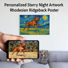 Load image into Gallery viewer, Personalized Starry Night Artwork Rhodesian Ridgeback Pre-framed Canvas Poster-Home Decor-Dog Art,Dog Dad Gifts,Dog Memorial Gifts,Dog Mom Gifts,Home Decor,Personalize Artwork,Rhodesian Ridgeback-1