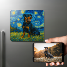 Load image into Gallery viewer, Personalized Starry Night Artwork — Rottweiler Fridge Magnet-Home Decor-Dog Dad Gifts,Dog Memorial Gifts,Dog Mom Gifts,Home Decor,Personalize Artwork,Rottweiler-1