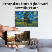 Load image into Gallery viewer, Personalized Starry Night Artwork Rottweiler Pre-framed Canvas Poster-Home Decor-Dog Art,Dog Dad Gifts,Dog Memorial Gifts,Dog Mom Gifts,Home Decor,Personalize Artwork,Rottweiler-1