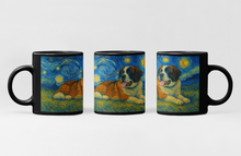 Load image into Gallery viewer, Personalized Starry Night Artwork Saint Bernard Coffee Mug-Mug-Dog Dad Gifts,Dog Memorial Gifts,Dog Mom Gifts,Mugs,Personalize Artwork,Saint Bernard-2