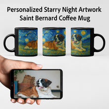 Load image into Gallery viewer, Personalized Starry Night Artwork Saint Bernard Coffee Mug-Mug-Dog Dad Gifts,Dog Memorial Gifts,Dog Mom Gifts,Mugs,Personalize Artwork,Saint Bernard-8
