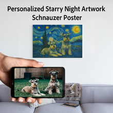 Load image into Gallery viewer, Personalized Starry Night Artwork Schnauzer Pre-framed Canvas Poster-Home Decor-Dog Art,Dog Dad Gifts,Dog Memorial Gifts,Dog Mom Gifts,Home Decor,Personalize Artwork,Schnauzer-1