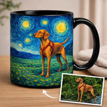 Load image into Gallery viewer, Personalized Starry Night Artwork Vizsla Coffee Mug-Mug-Vizsla,Dog Dad Gifts,Dog Memorial Gifts,Dog Mom Gifts,Mugs,Personalize Artwork-10
