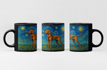 Load image into Gallery viewer, Personalized Starry Night Artwork Vizsla Coffee Mug-Mug-Dog Dad Gifts,Dog Memorial Gifts,Dog Mom Gifts,Mugs,Personalize Artwork,Vizsla-2